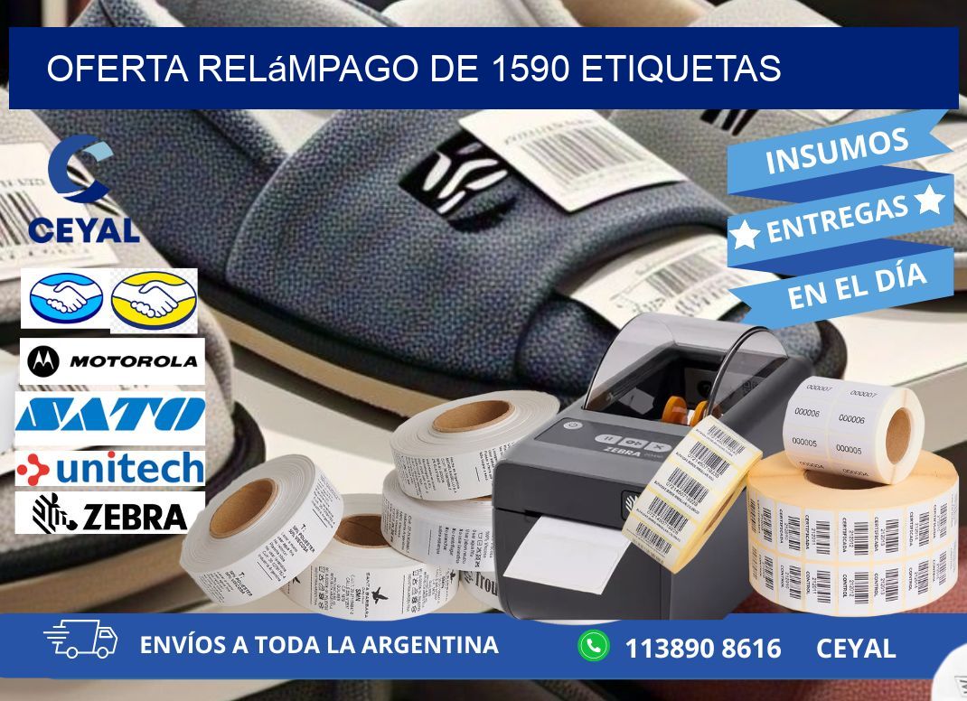 Oferta relámpago de 1590 etiquetas
