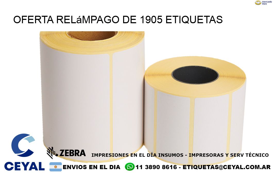 Oferta relámpago de 1905 etiquetas