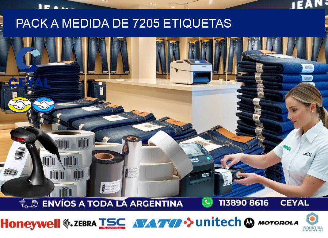 Pack a medida de 7205 etiquetas
