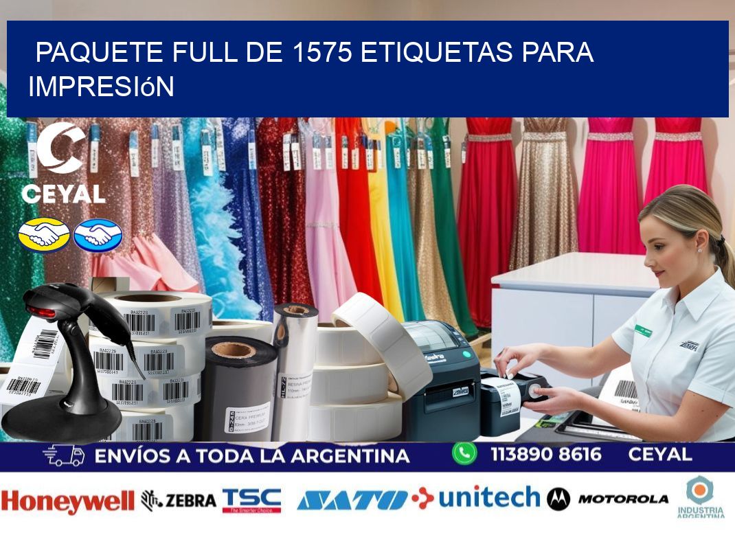 Paquete full de 1575 etiquetas para impresión