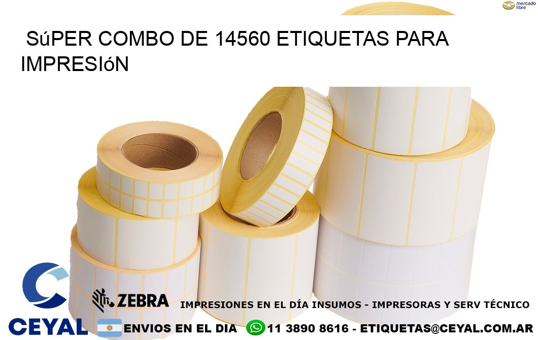 Súper combo de 14560 etiquetas para impresión