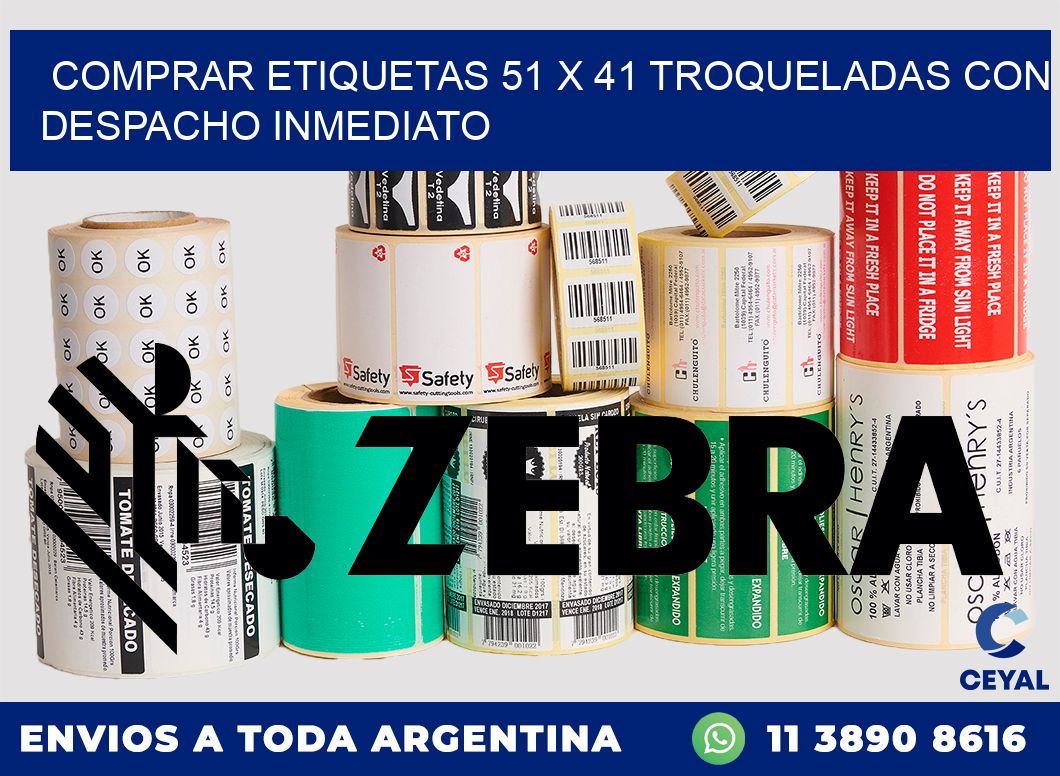 Comprar etiquetas 51 x 41 troqueladas con despacho inmediato