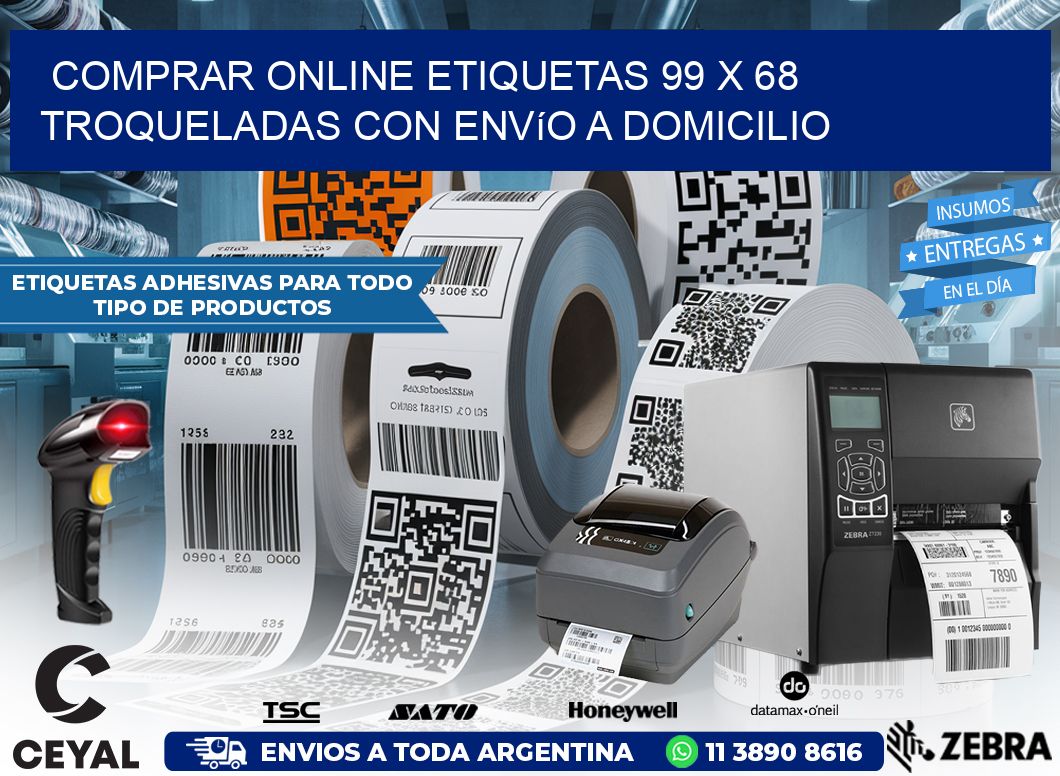 Comprar online etiquetas 99 x 68 troqueladas con envío a domicilio