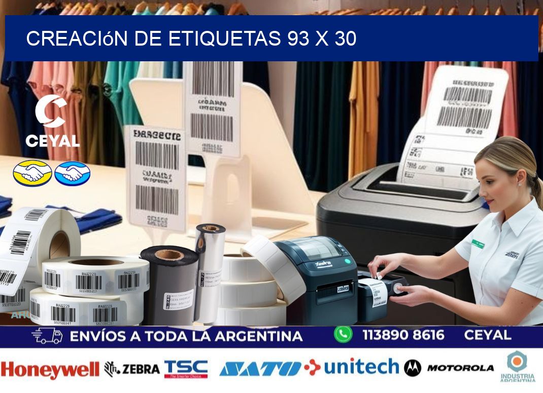 Creación de etiquetas 93 x 30