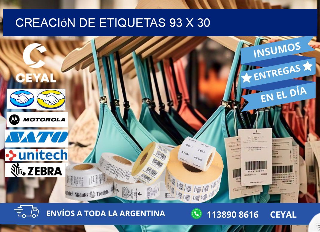 Creación de etiquetas 93 x 30