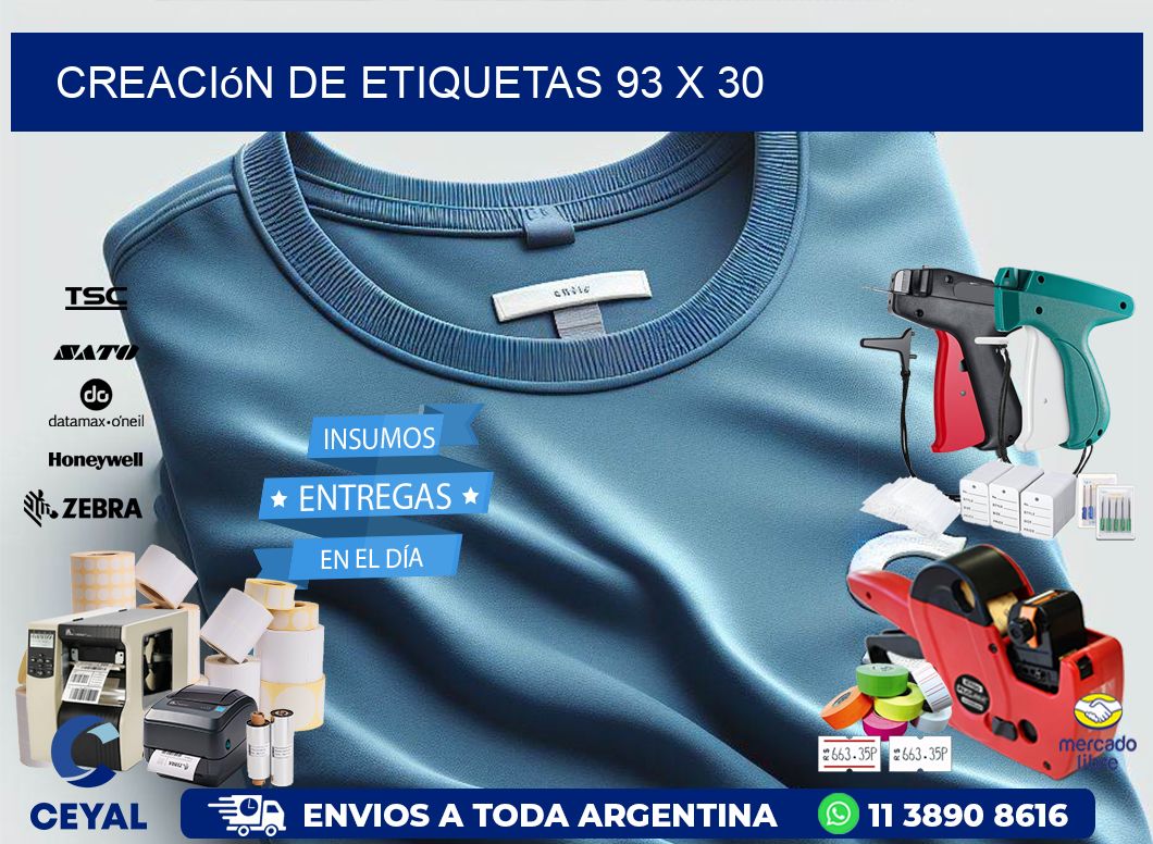 Creación de etiquetas 93 x 30