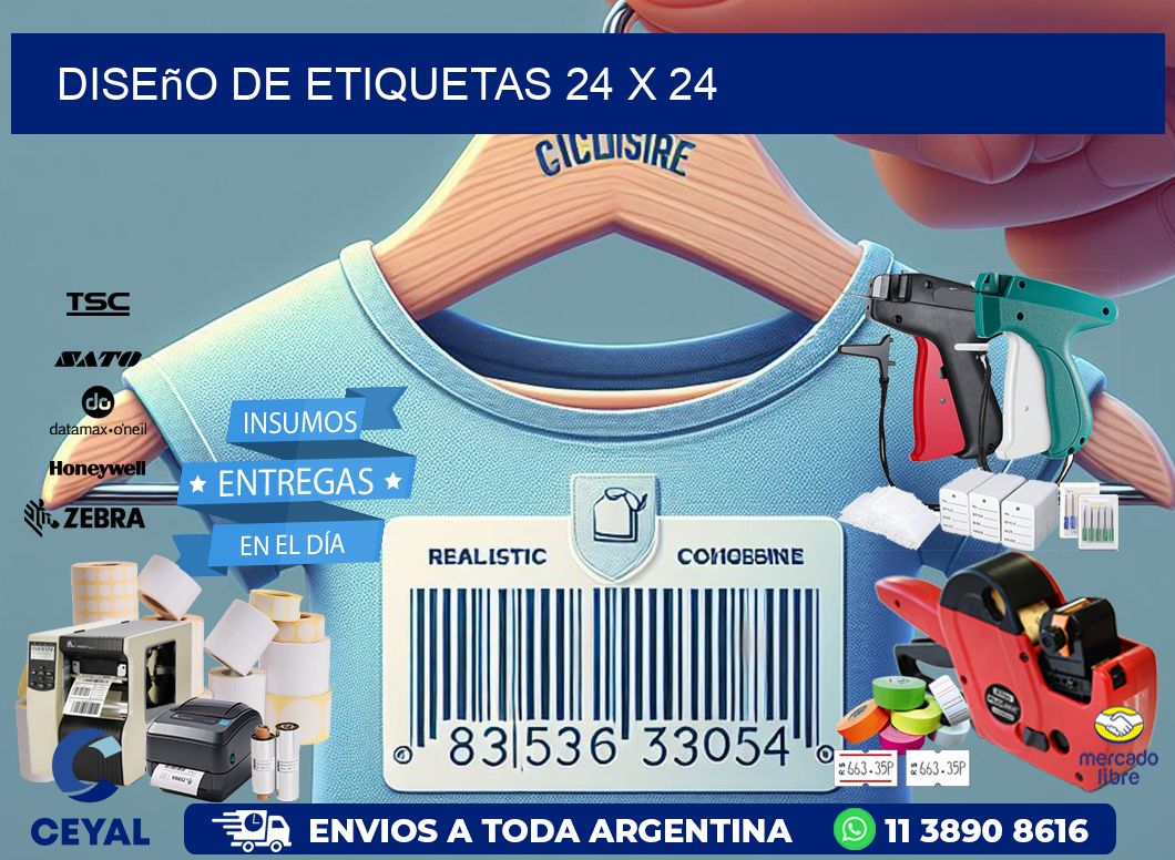 Diseño de etiquetas 24 x 24
