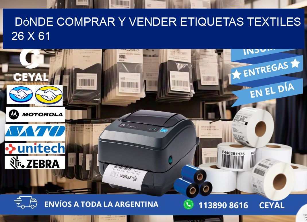 Dónde Comprar y Vender Etiquetas Textiles 26 x 61