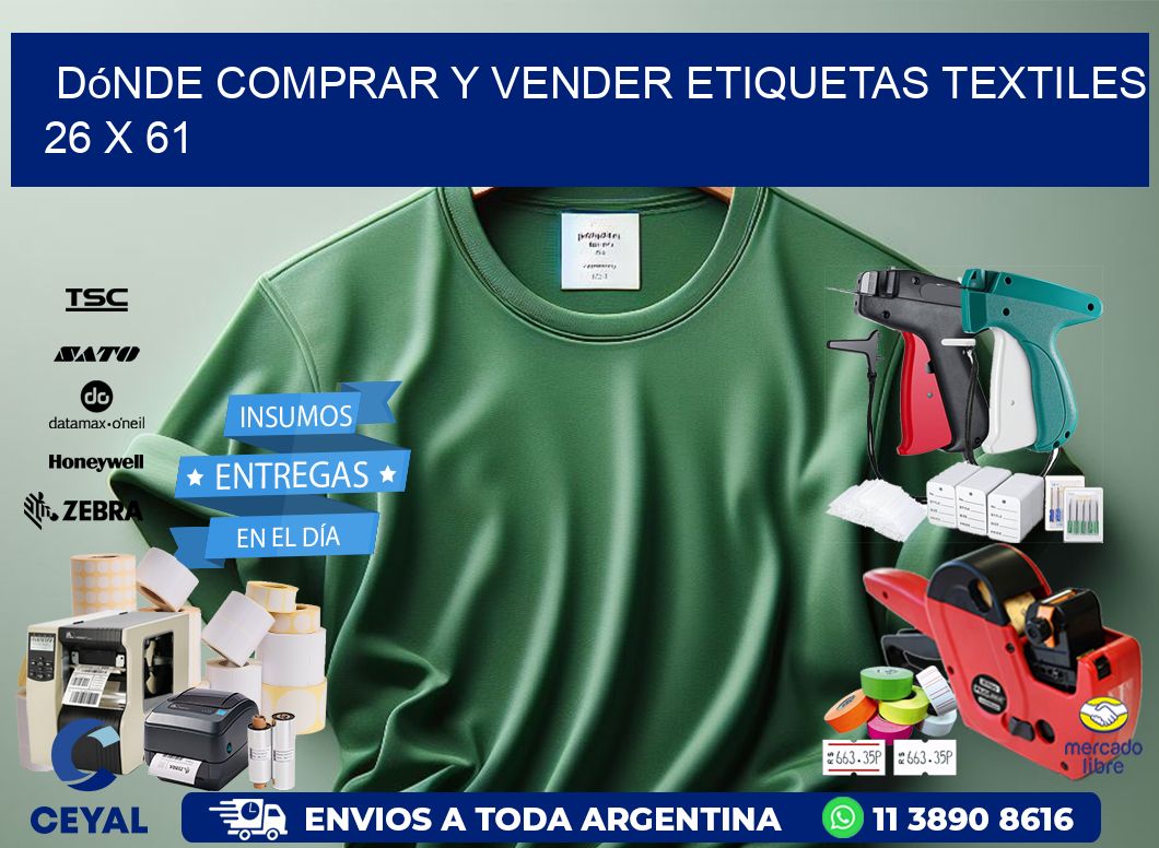 Dónde Comprar y Vender Etiquetas Textiles 26 x 61