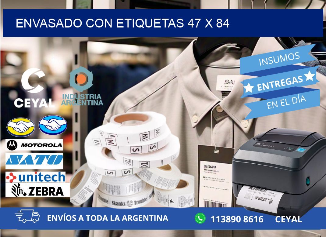 Envasado con etiquetas 47 x 84