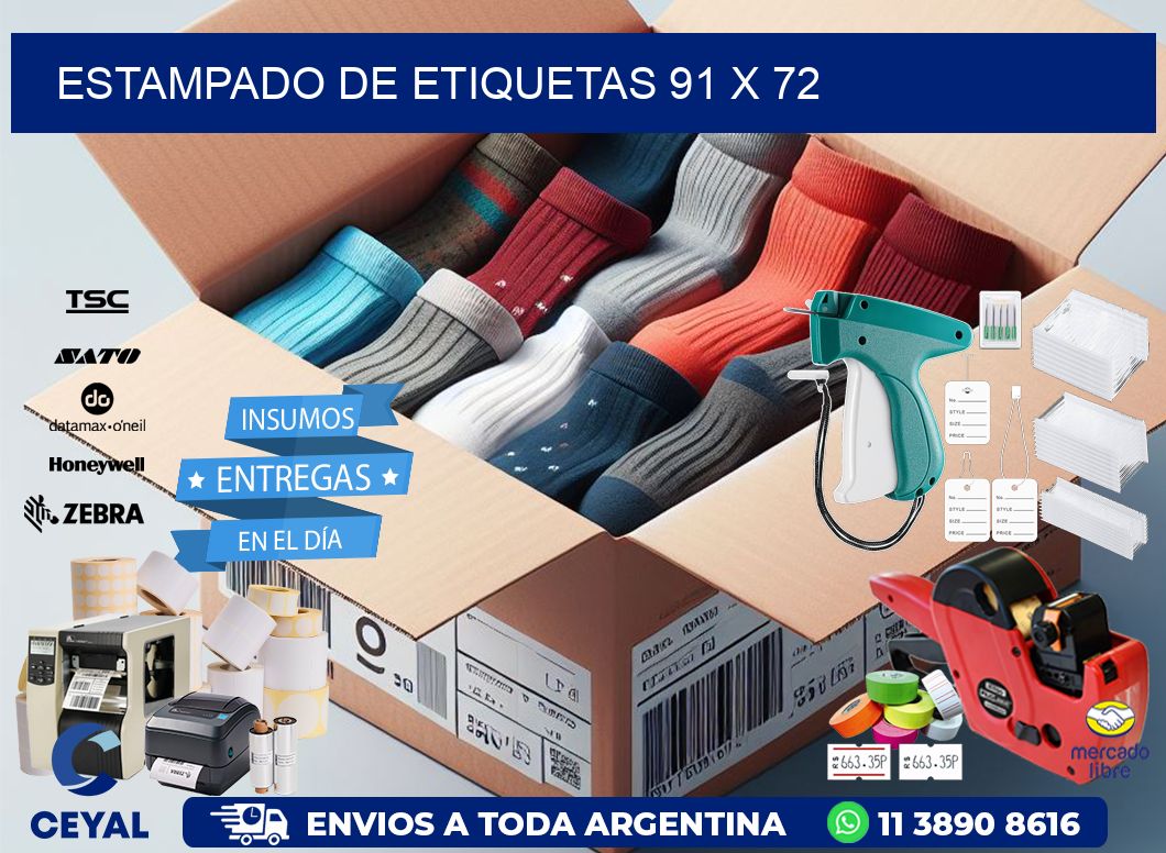 Estampado de etiquetas 91 x 72