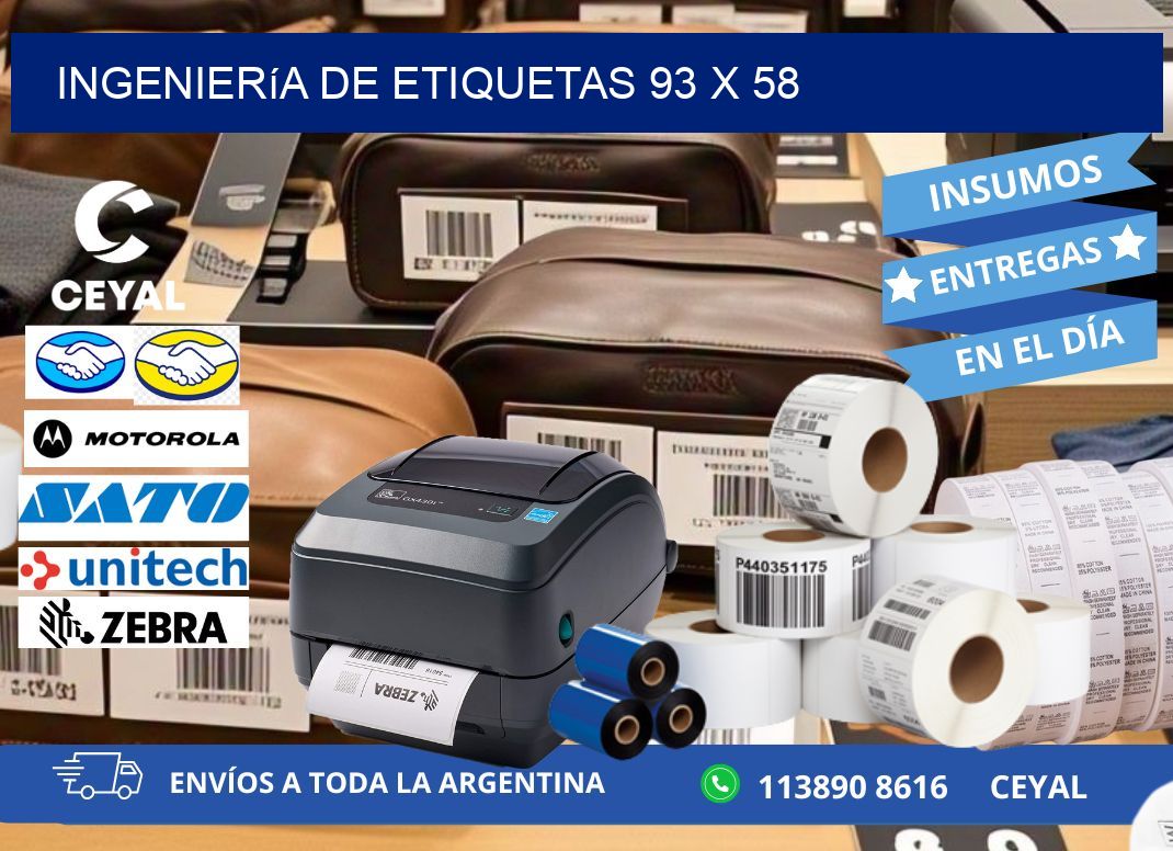Ingeniería de etiquetas 93 x 58