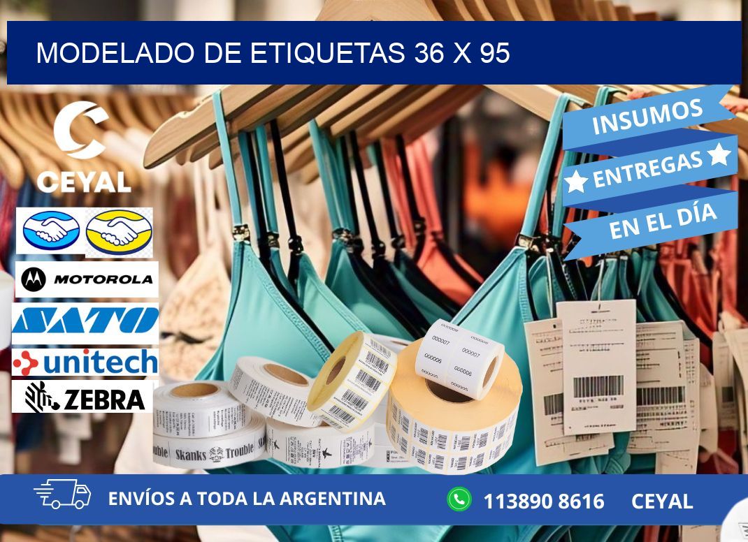 Modelado de etiquetas 36 x 95