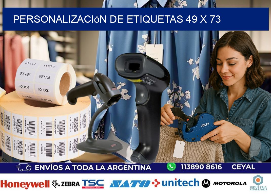 Personalización de etiquetas 49 x 73
