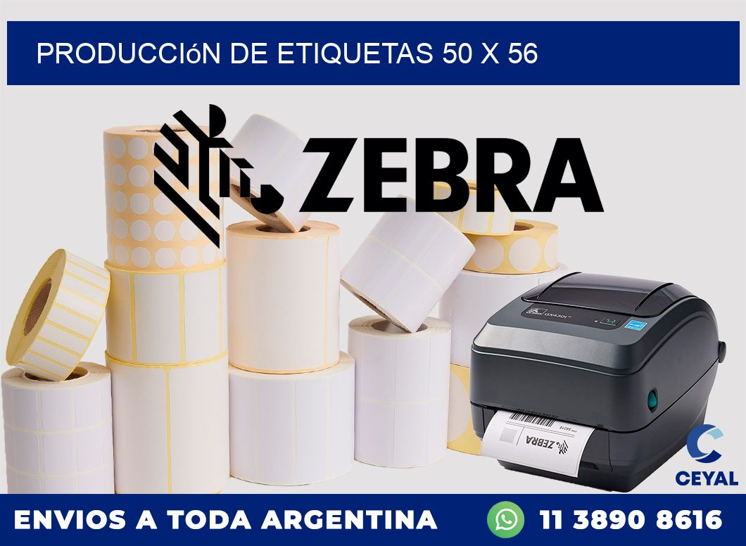 Producción de etiquetas 50 x 56