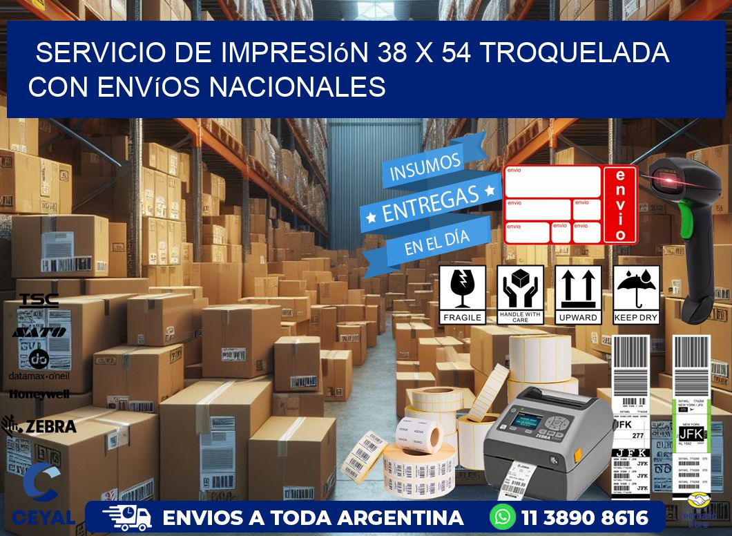 Servicio de impresión 38 x 54 troquelada con envíos nacionales