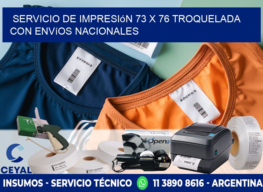 Servicio de impresión 73 x 76 troquelada con envíos nacionales
