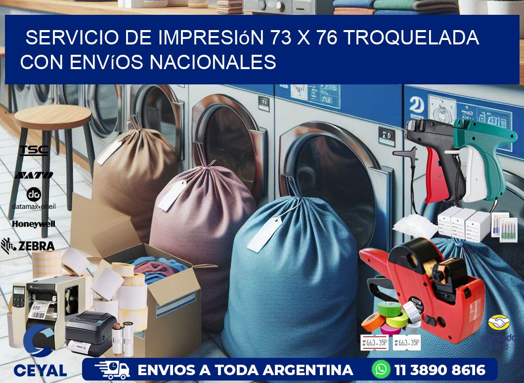 Servicio de impresión 73 x 76 troquelada con envíos nacionales