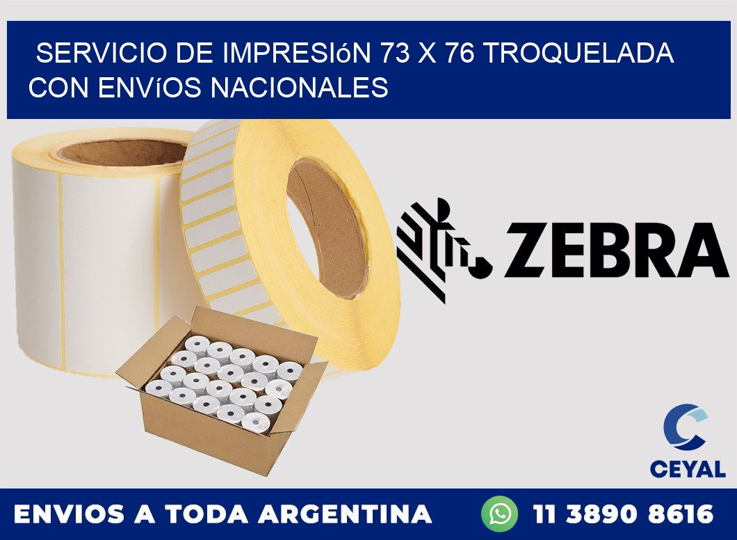 Servicio de impresión 73 x 76 troquelada con envíos nacionales