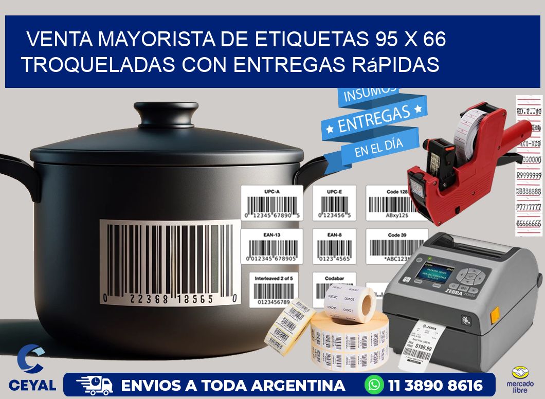 Venta mayorista de etiquetas 95 x 66 troqueladas con entregas rápidas