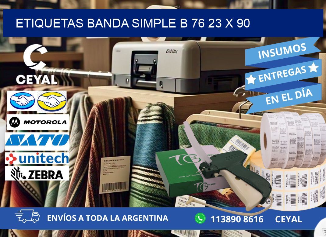 etiquetas banda simple b 76 23 x 90
