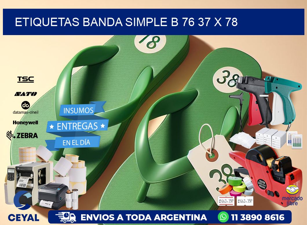 etiquetas banda simple b 76 37 x 78