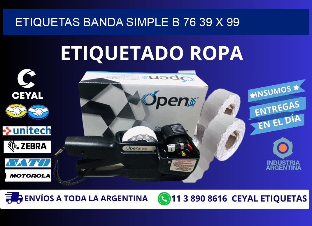 etiquetas banda simple b 76 39 x 99