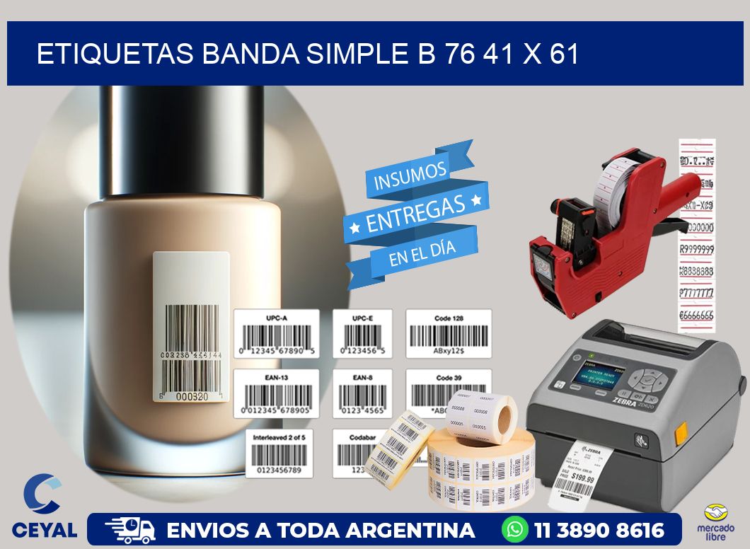 etiquetas banda simple b 76 41 x 61
