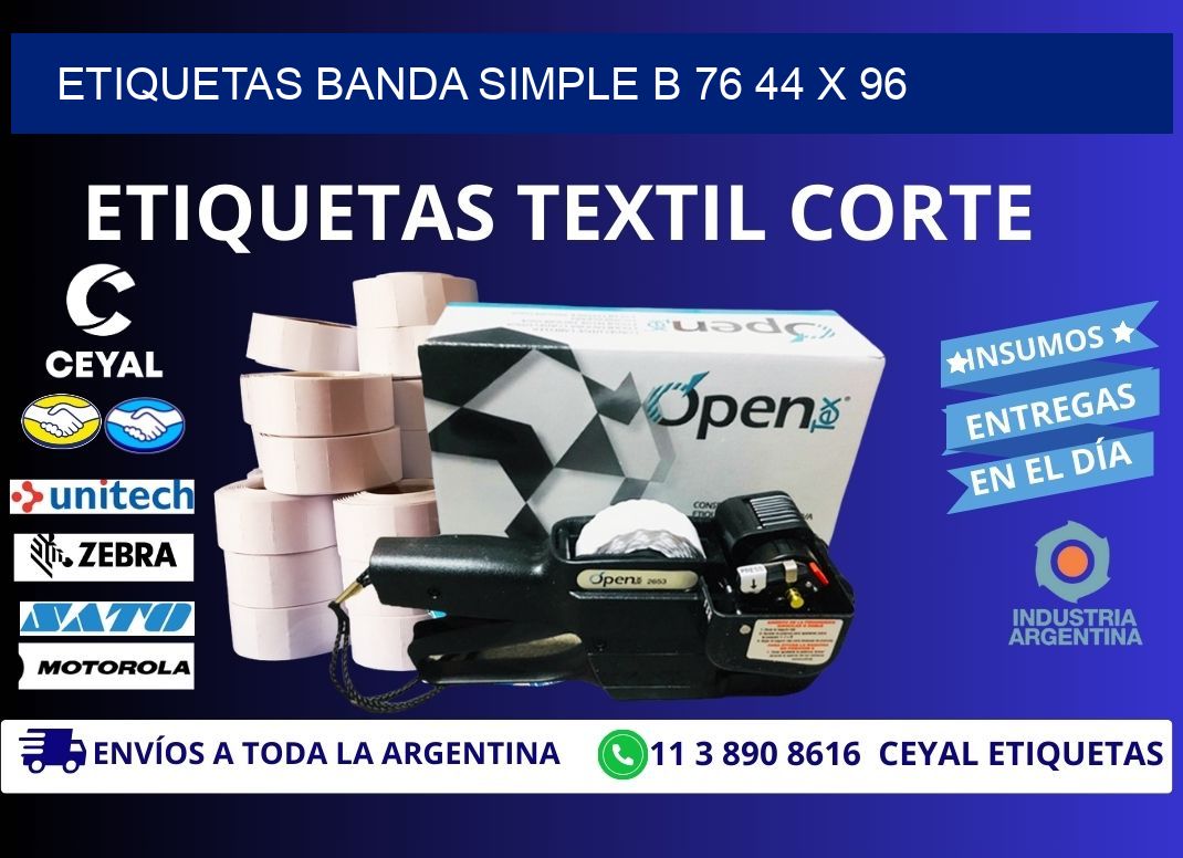 etiquetas banda simple b 76 44 x 96