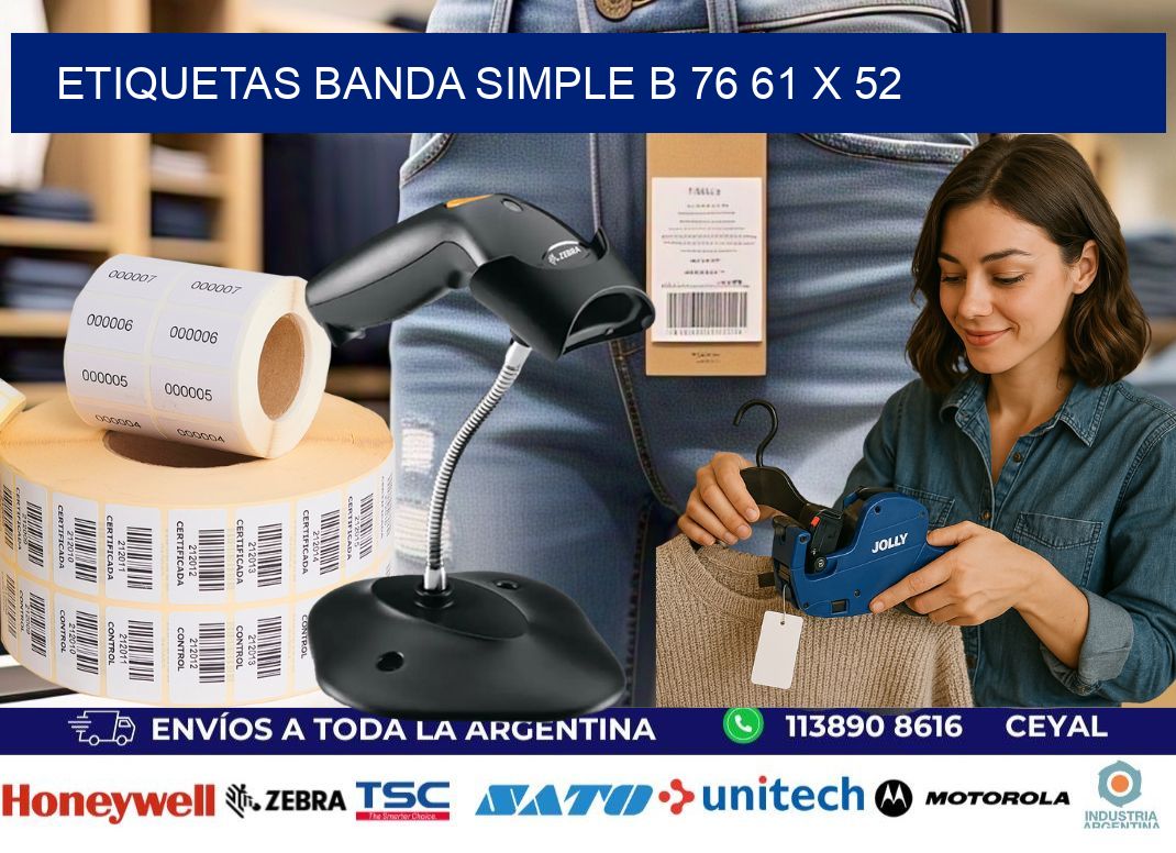 etiquetas banda simple b 76 61 x 52