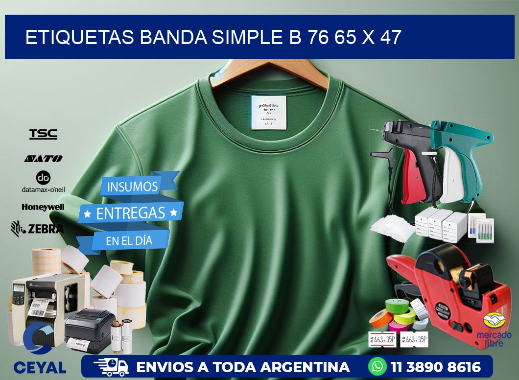 etiquetas banda simple b 76 65 x 47