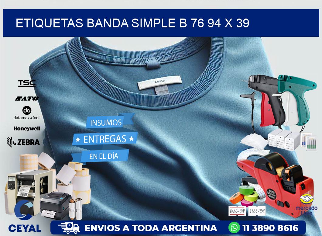 etiquetas banda simple b 76 94 x 39