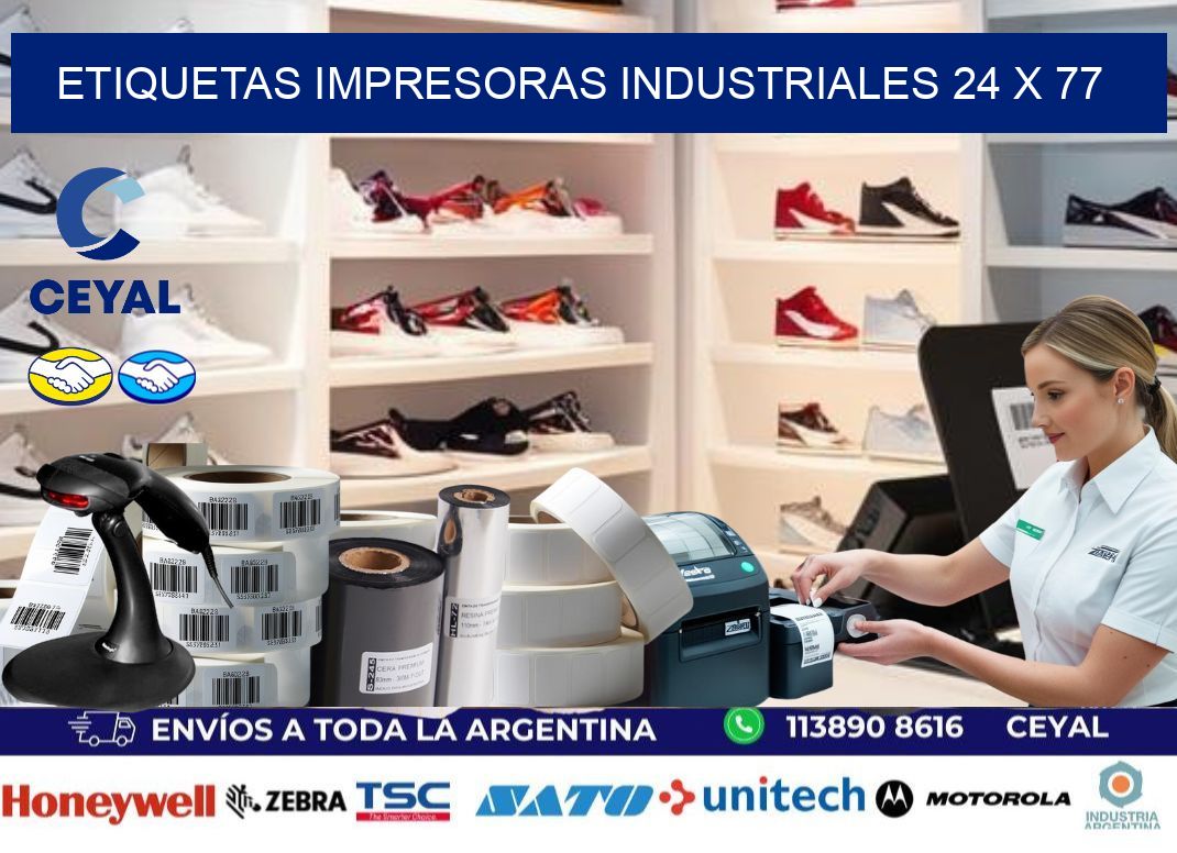 etiquetas impresoras industriales 24 x 77