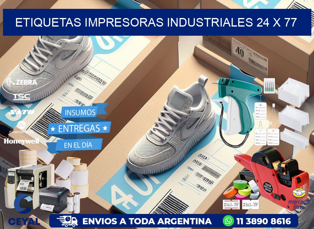 etiquetas impresoras industriales 24 x 77