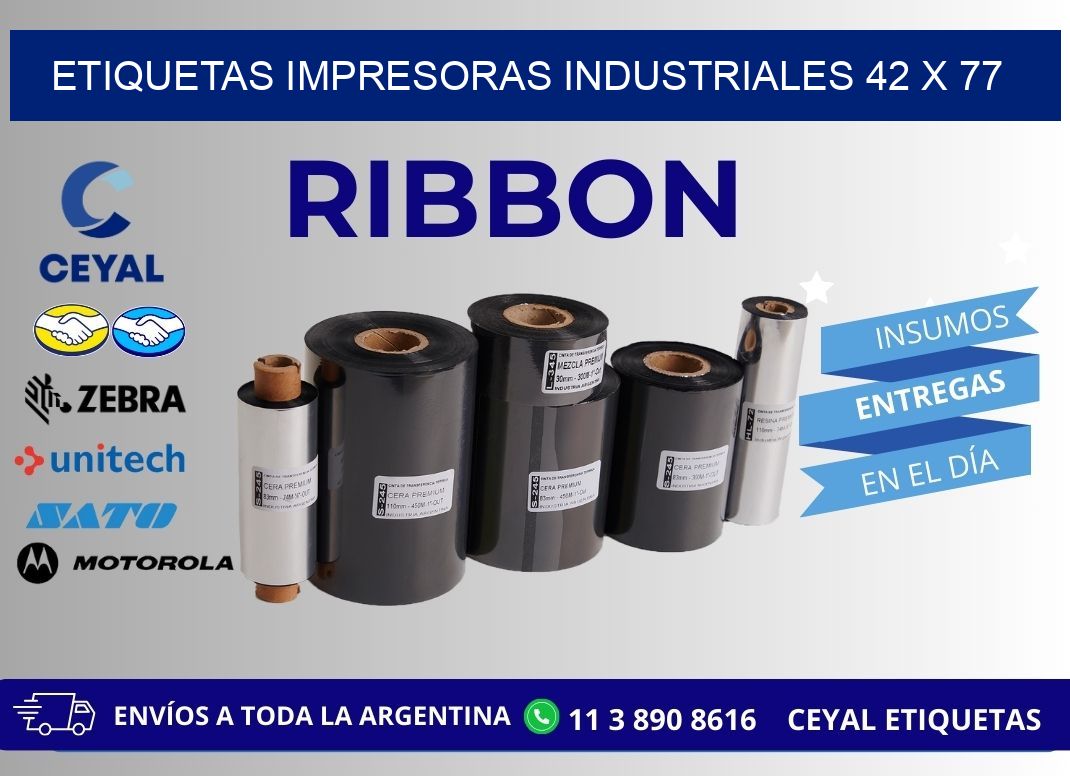 etiquetas impresoras industriales 42 x 77