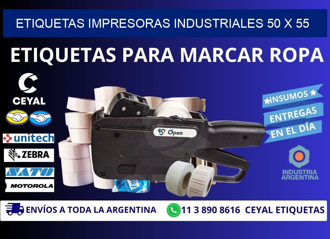 etiquetas impresoras industriales 50 x 55