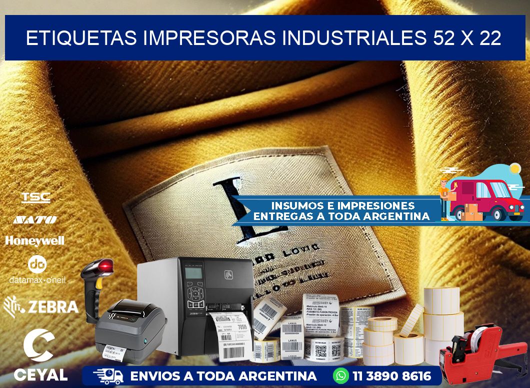 etiquetas impresoras industriales 52 x 22