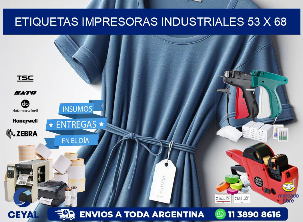 etiquetas impresoras industriales 53 x 68