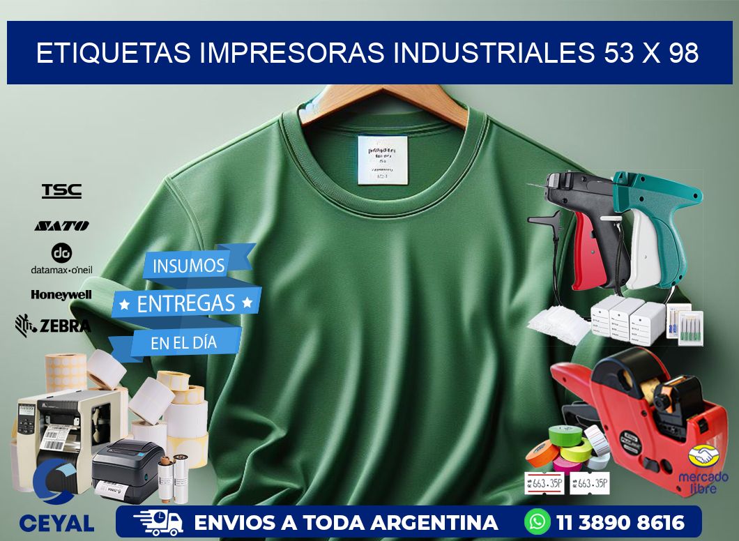 etiquetas impresoras industriales 53 x 98