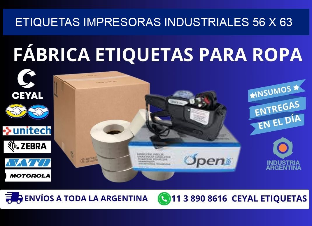 etiquetas impresoras industriales 56 x 63