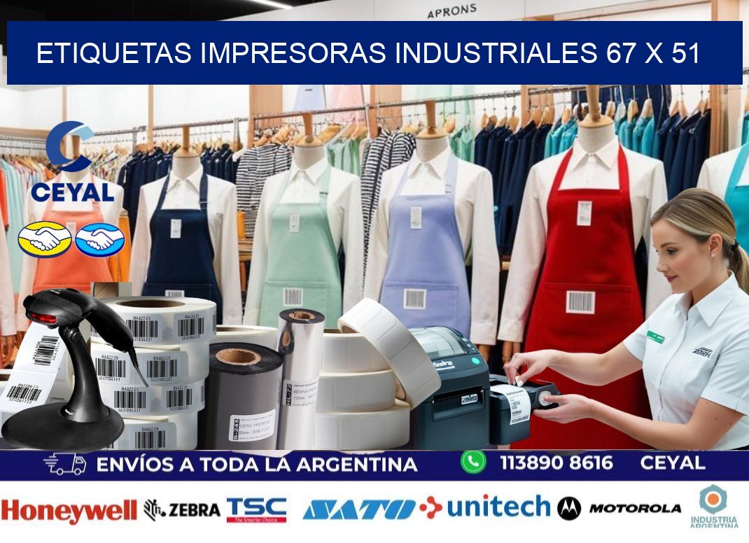 etiquetas impresoras industriales 67 x 51