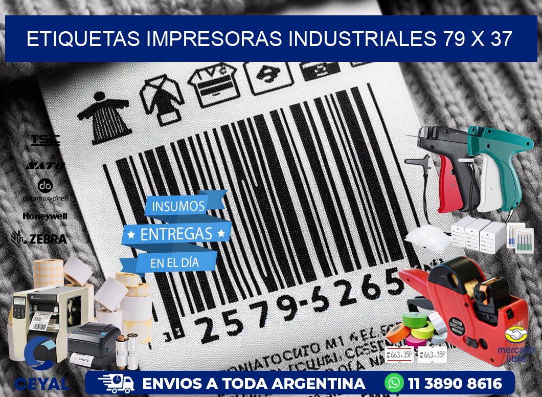 etiquetas impresoras industriales 79 x 37