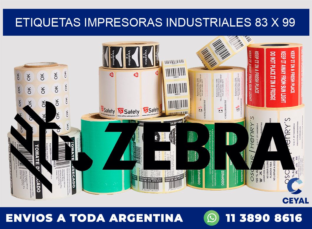 etiquetas impresoras industriales 83 x 99