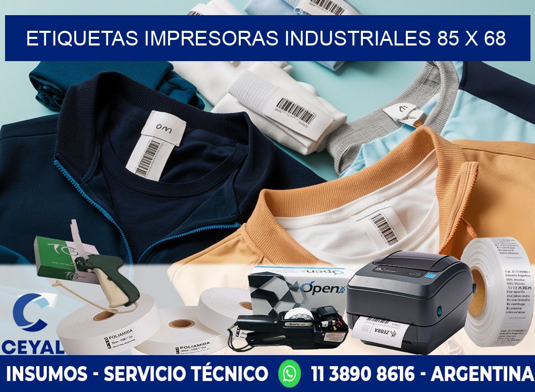etiquetas impresoras industriales 85 x 68