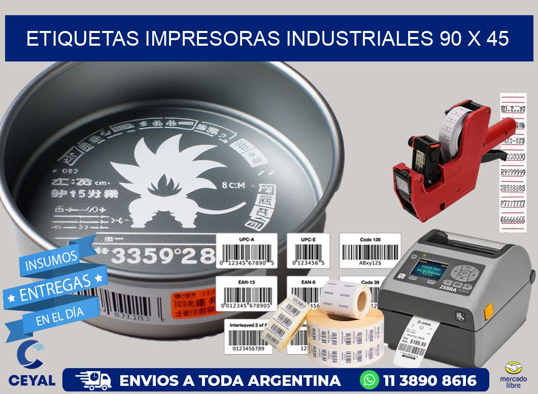 etiquetas impresoras industriales 90 x 45