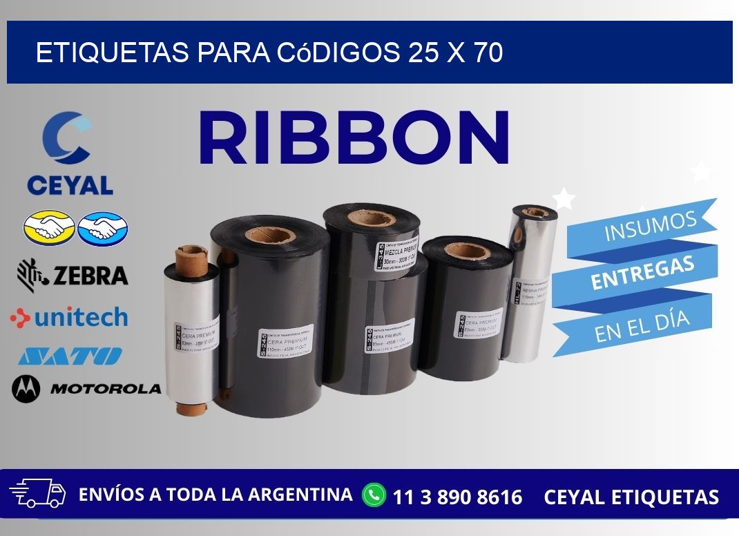 etiquetas para códigos 25 x 70