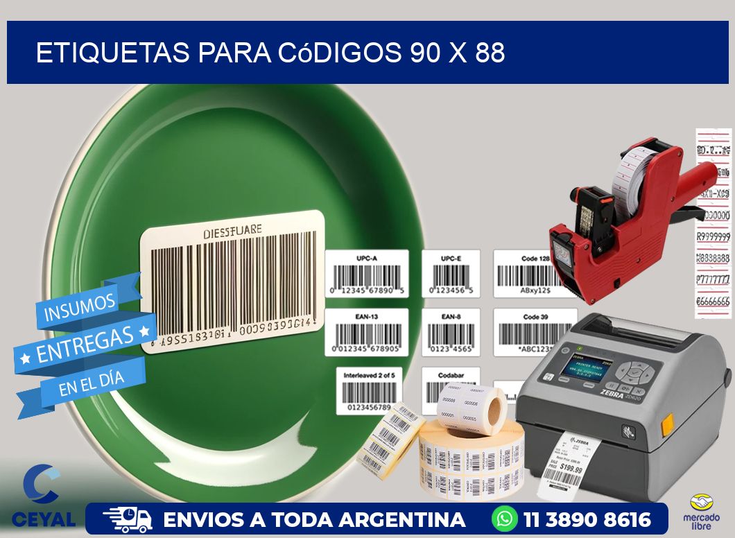 etiquetas para códigos 90 x 88