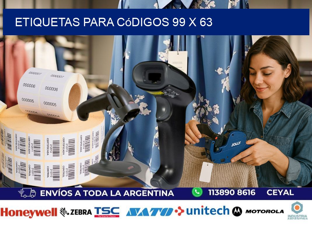 etiquetas para códigos 99 x 63
