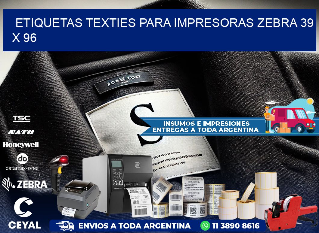 etiquetas texties para impresoras zebra 39 x 96
