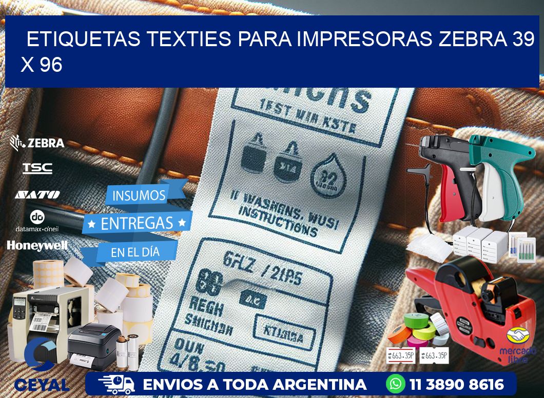 etiquetas texties para impresoras zebra 39 x 96